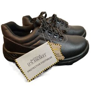 J'S Awake Protective Footwear Steel Toe Steel Plate Black Shoe
